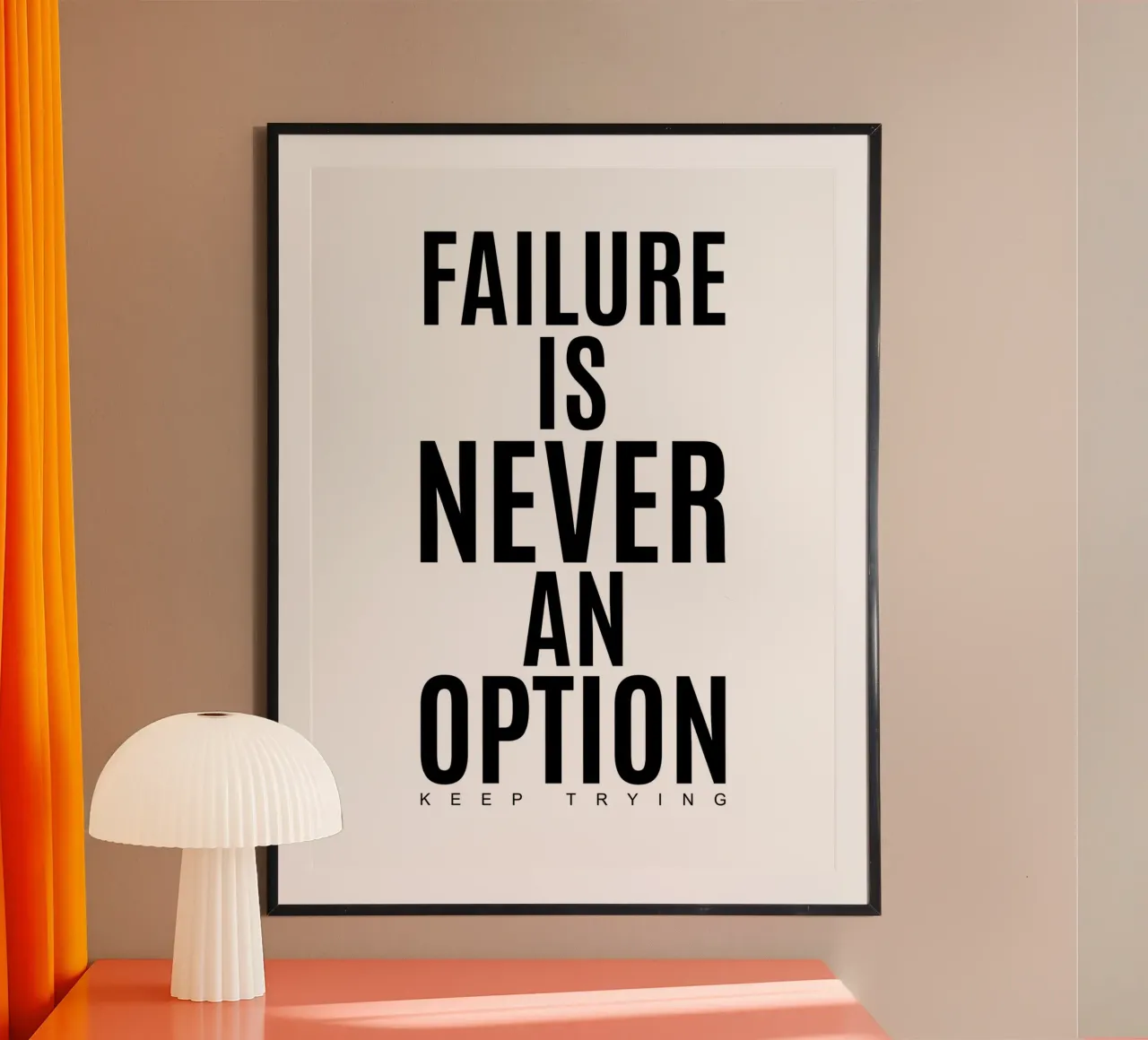 Scheitern ist nie eine Option - versuche es weiter | Motivationszitat Hahnemühle von Inspirify
