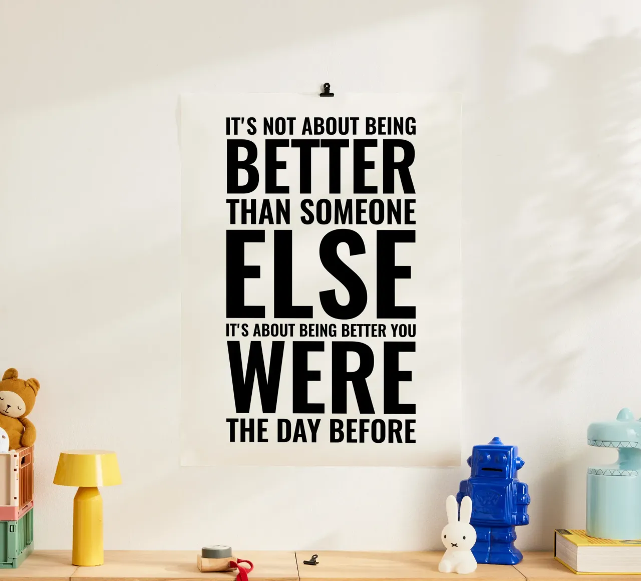 Non si tratta di essere migliori | Citazione motivazionale poster da Inspirify