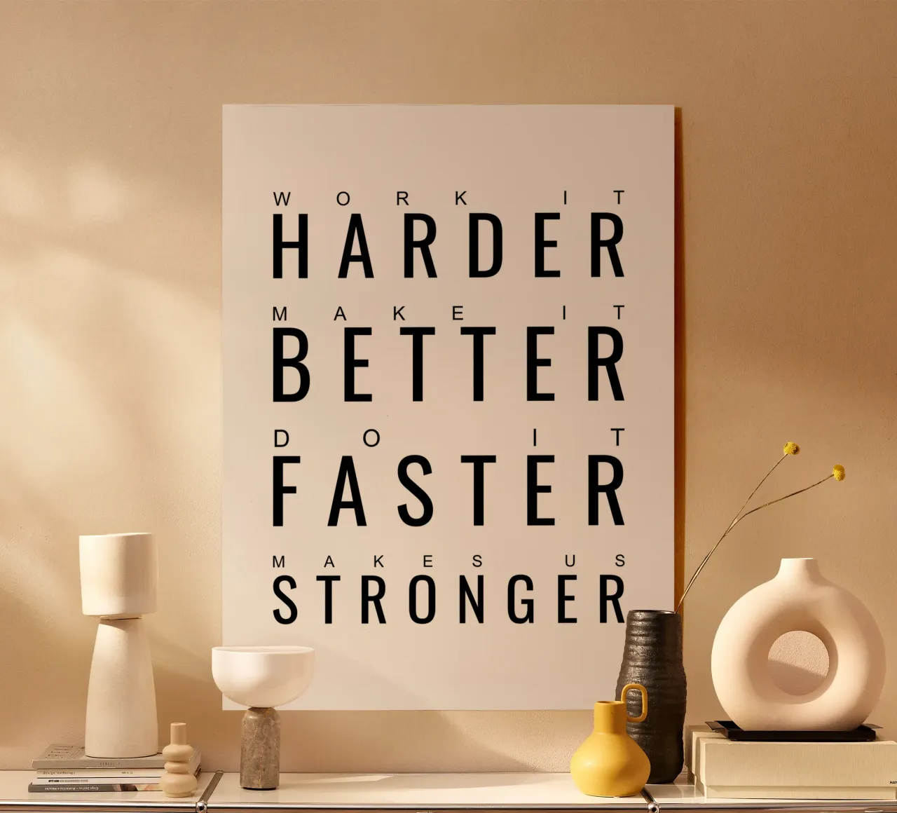 Werk het harder maak het beter | Motivational Quote acryl van Inspirify
