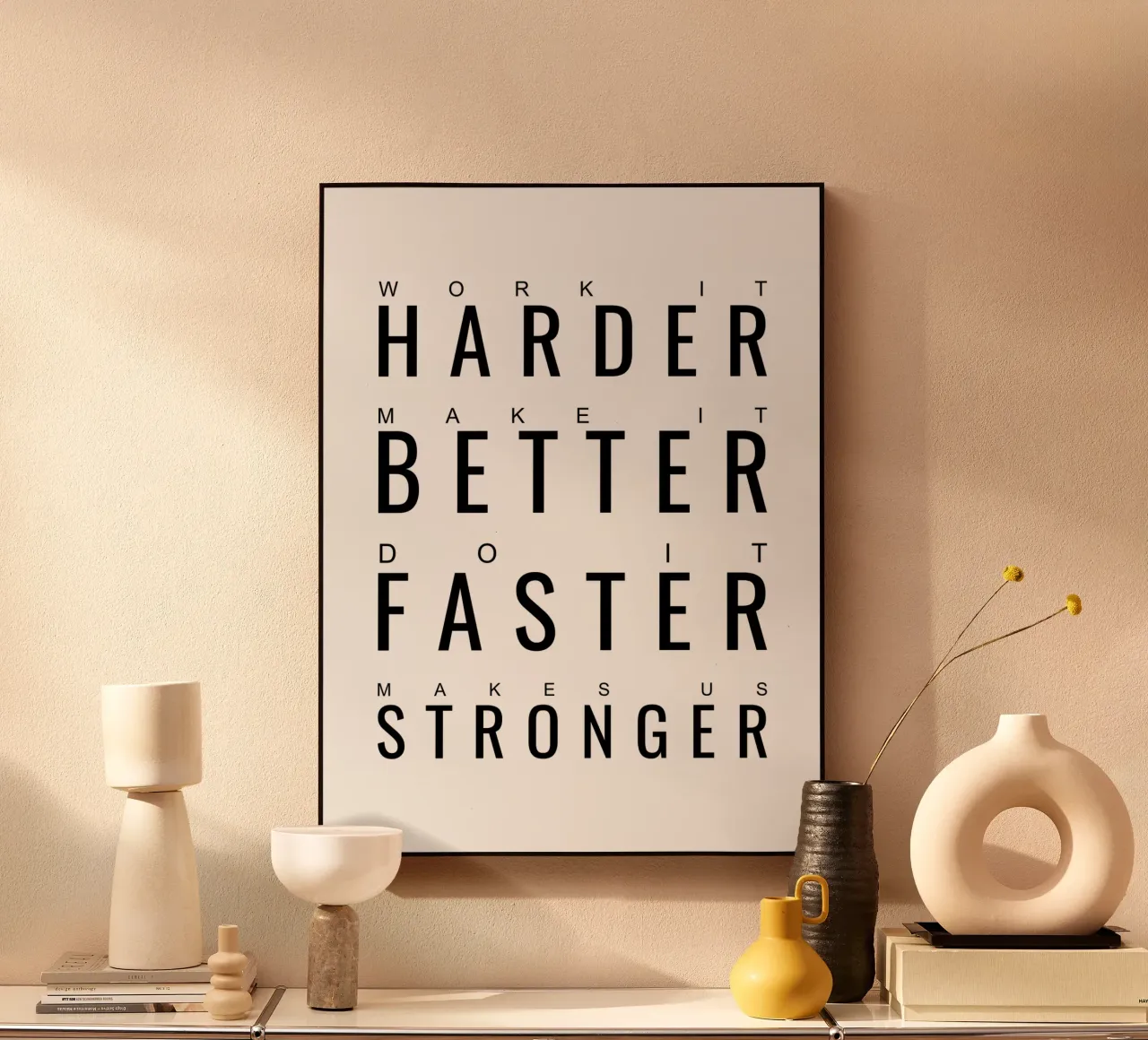 Le travail, c'est l'effort, c'est l'effort, c'est l'amélioration. alu dibond de Inspirify