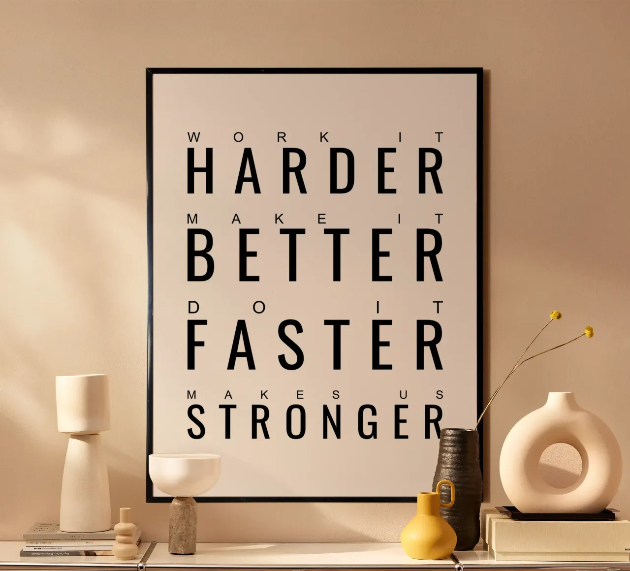 Werk het harder maak het beter | Motivational Quote poster van Inspirify