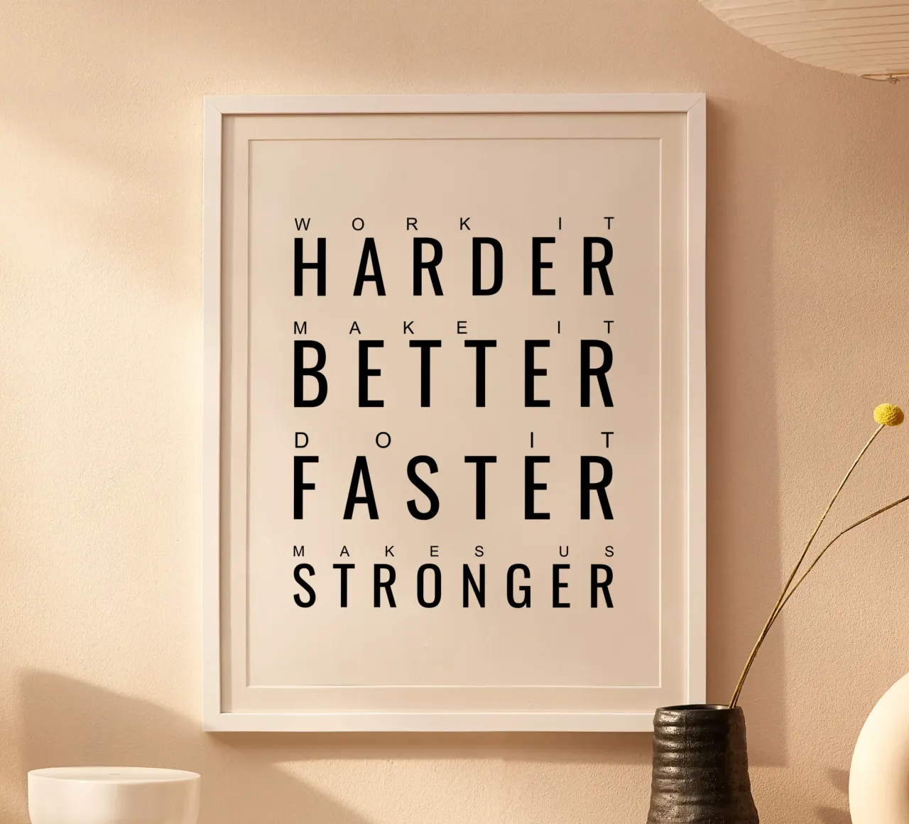 Werk het harder maak het beter | Motivational Quote poster van Inspirify