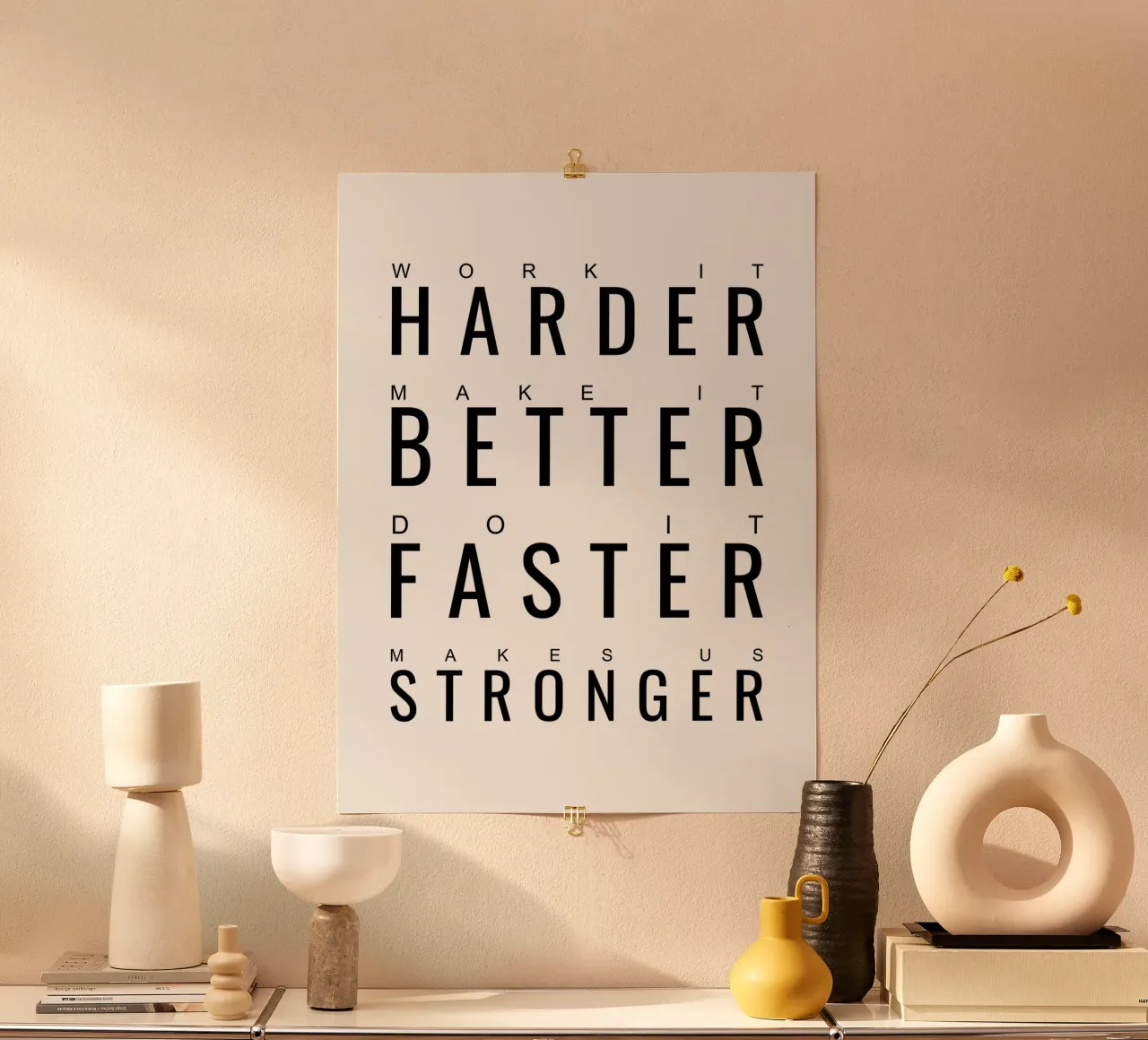 Werk het harder maak het beter | Motivational Quote poster van Inspirify