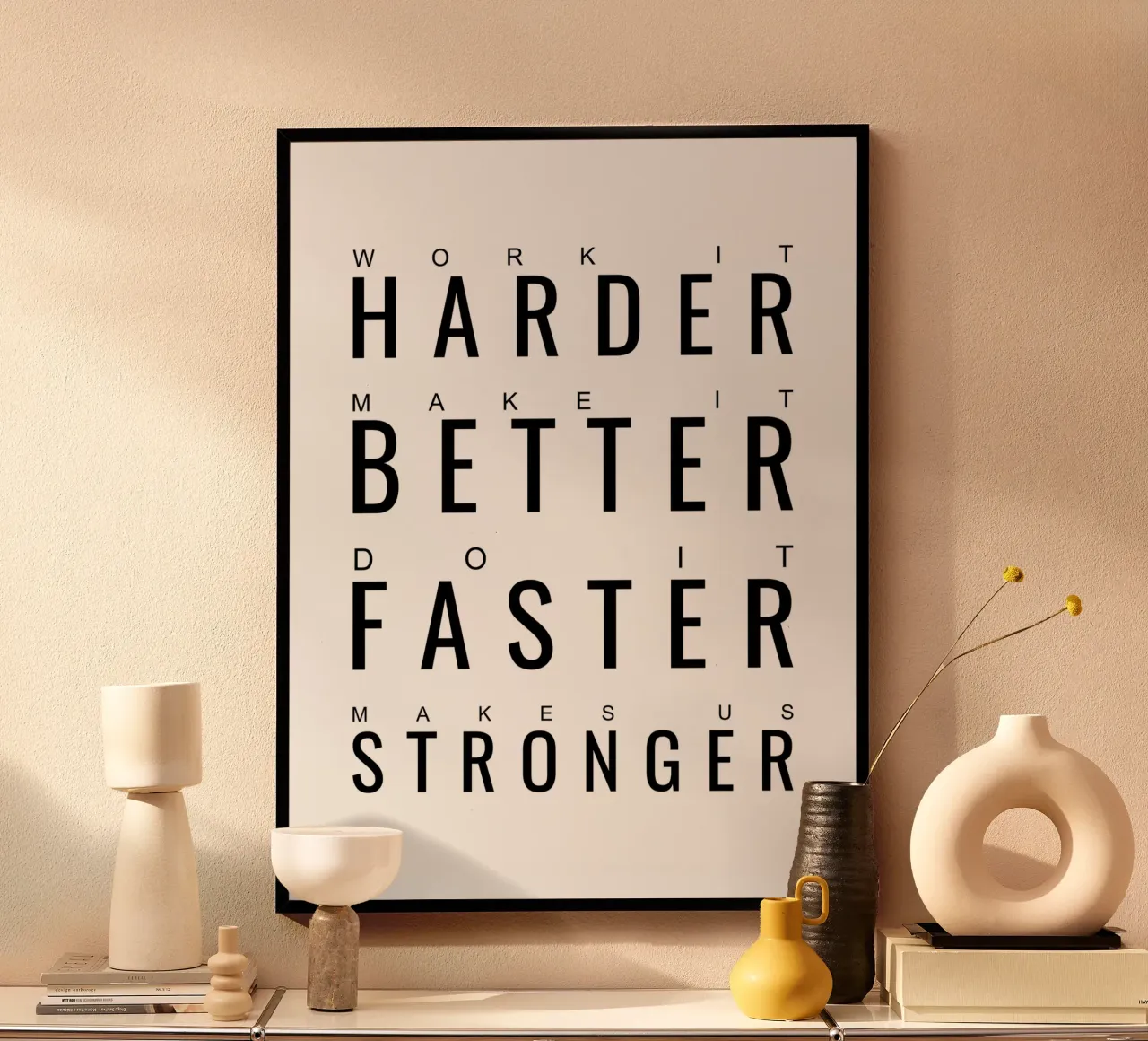 Werk het harder maak het beter | Motivational Quote poster van Inspirify