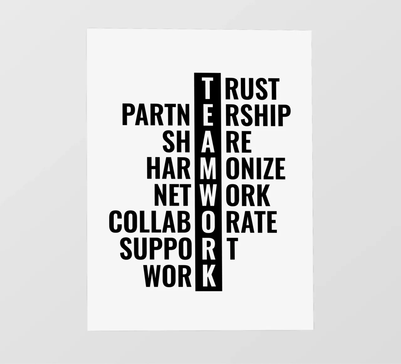 Definitie Teamwork | Motiverende Citaat fotobehang van Inspirify