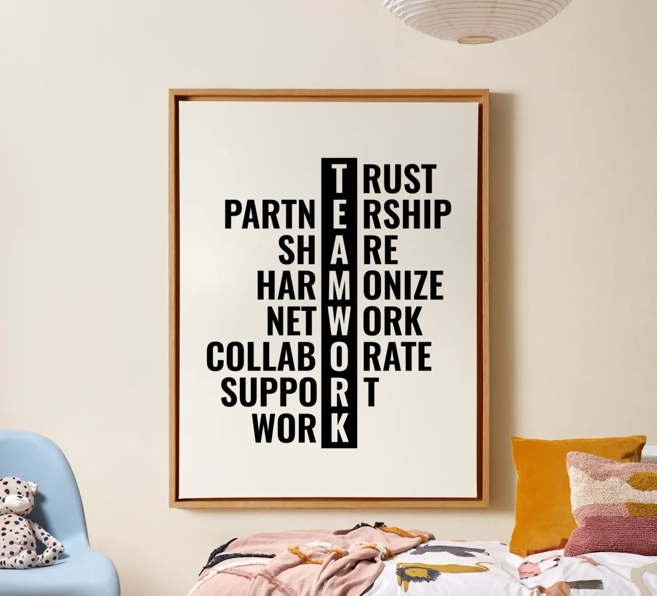 Definitie Teamwork | Motiverende Citaat canvas met Baklijst van Inspirify
