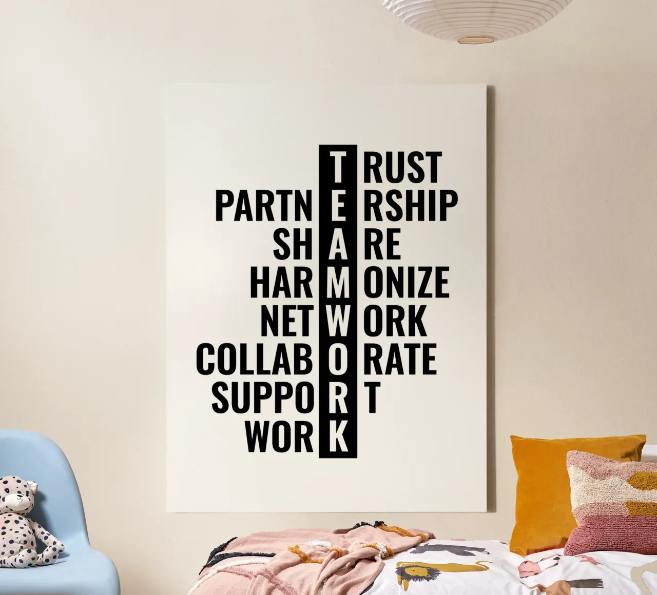 Definitie Teamwork | Motiverende Citaat canvas met Baklijst van Inspirify