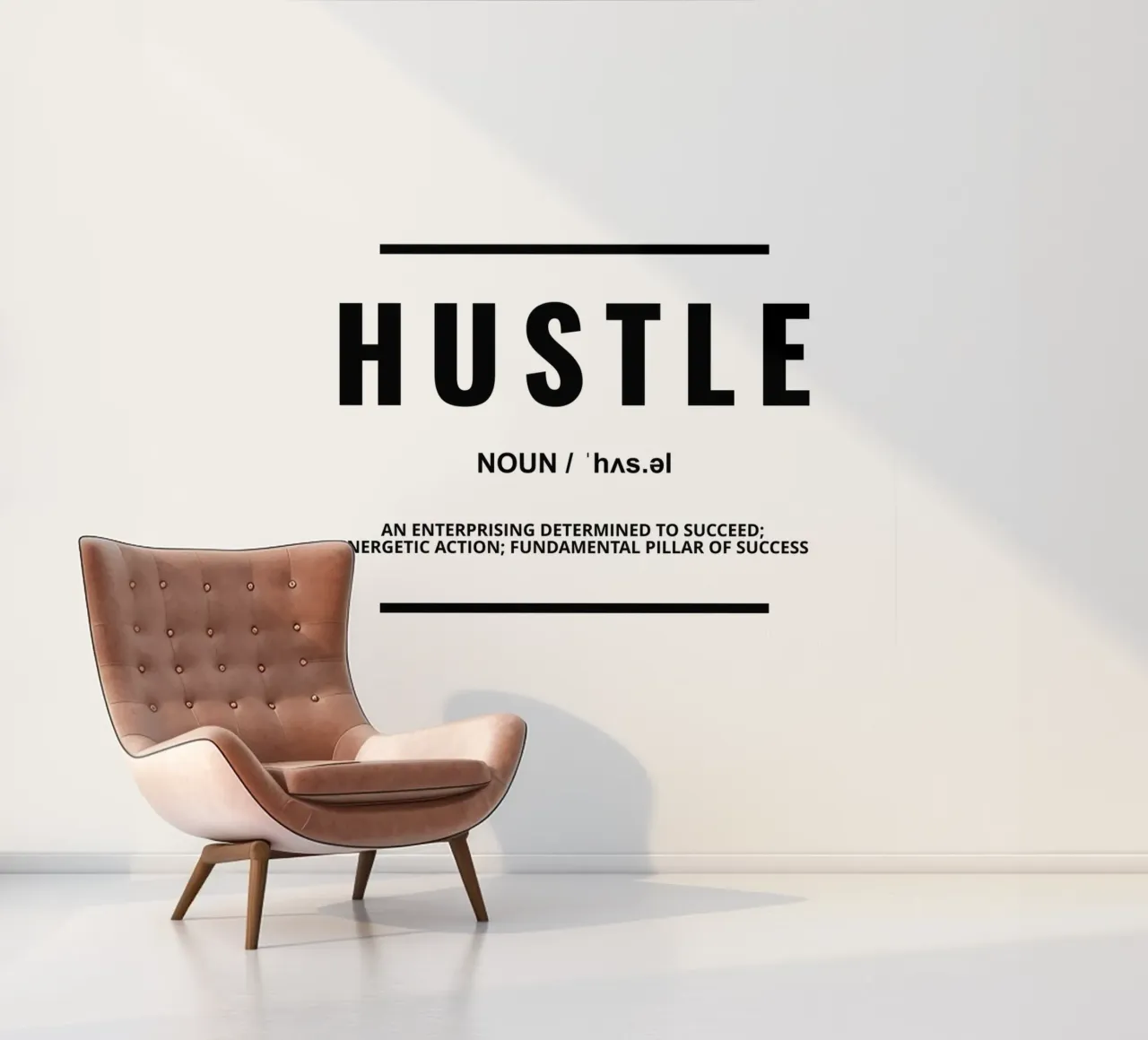 Hustle Definition | Motivationszitat Fototapete von Inspirify