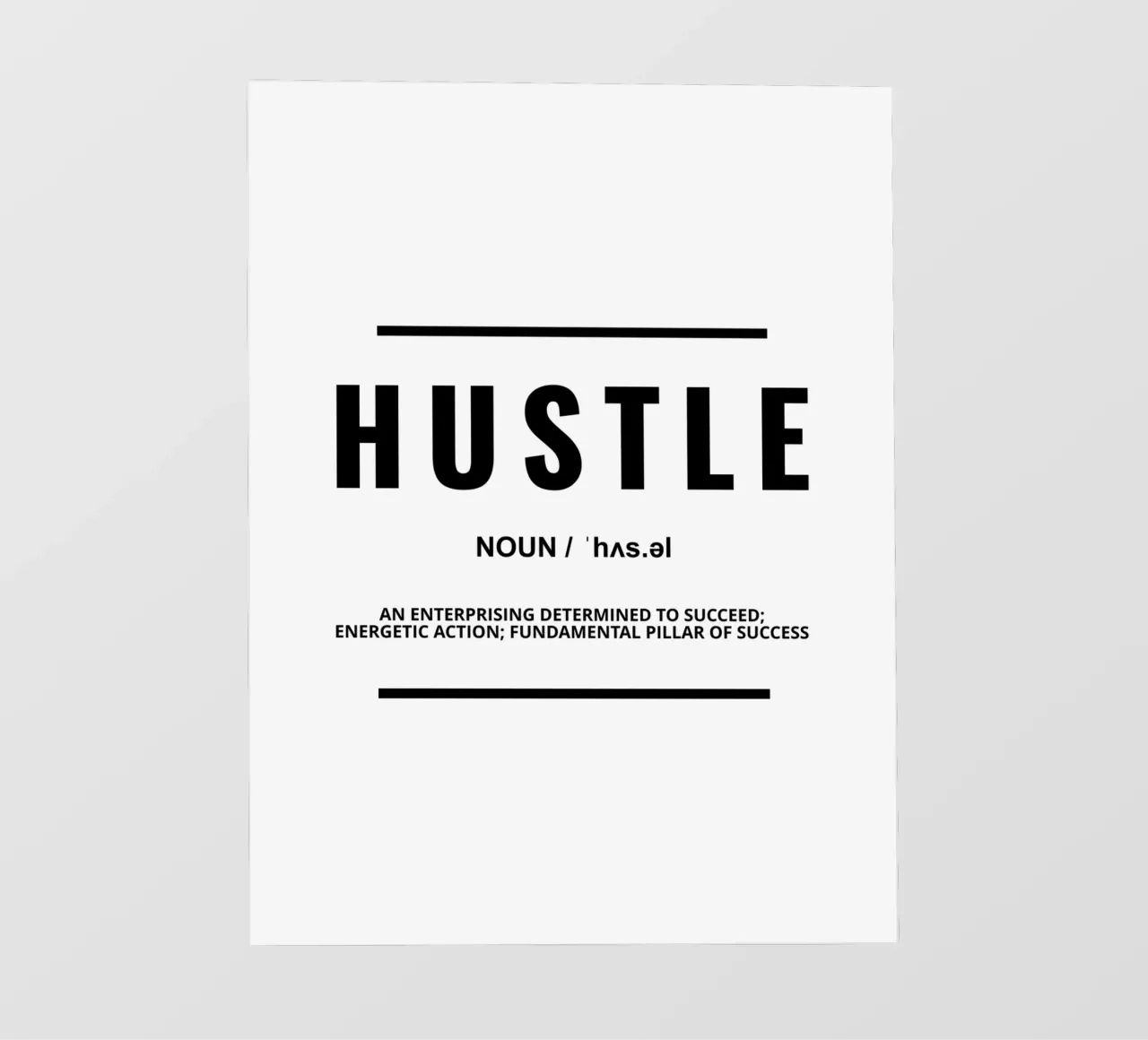 Hustle Definition | Motivationszitat Fototapete von Inspirify