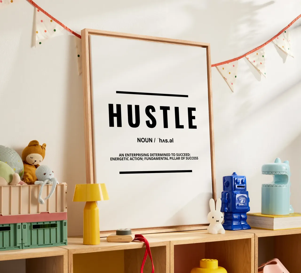 Hustle Definition | Cita motivadora lienzo de Inspirify