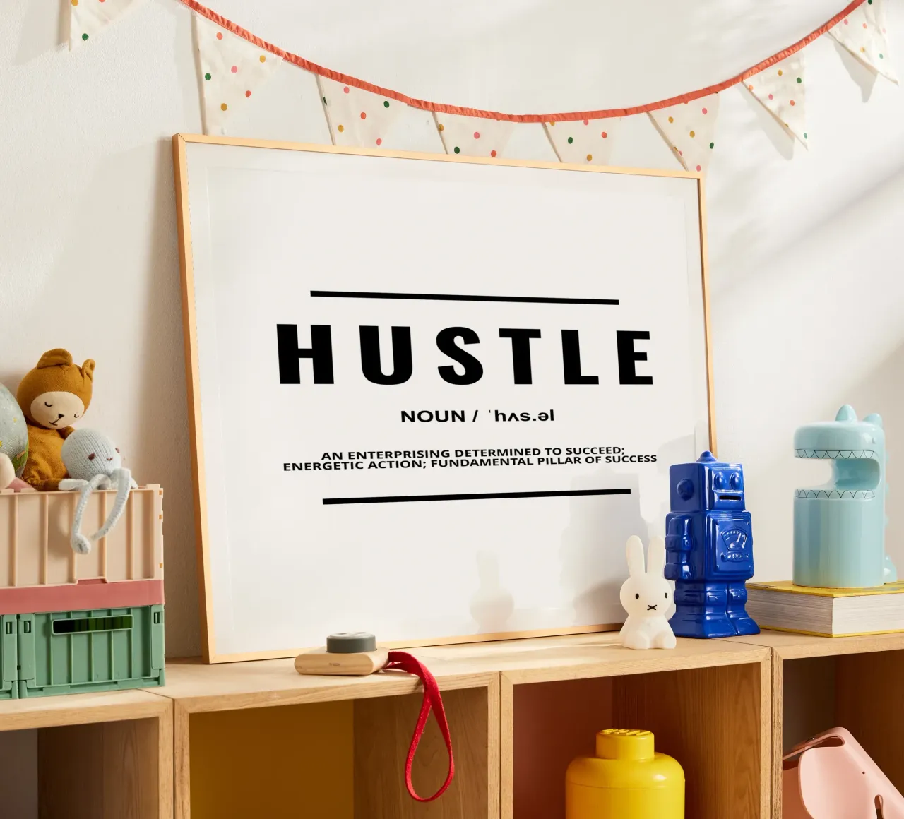Hustle Definition | Motivationszitat Hahnemühle von Inspirify