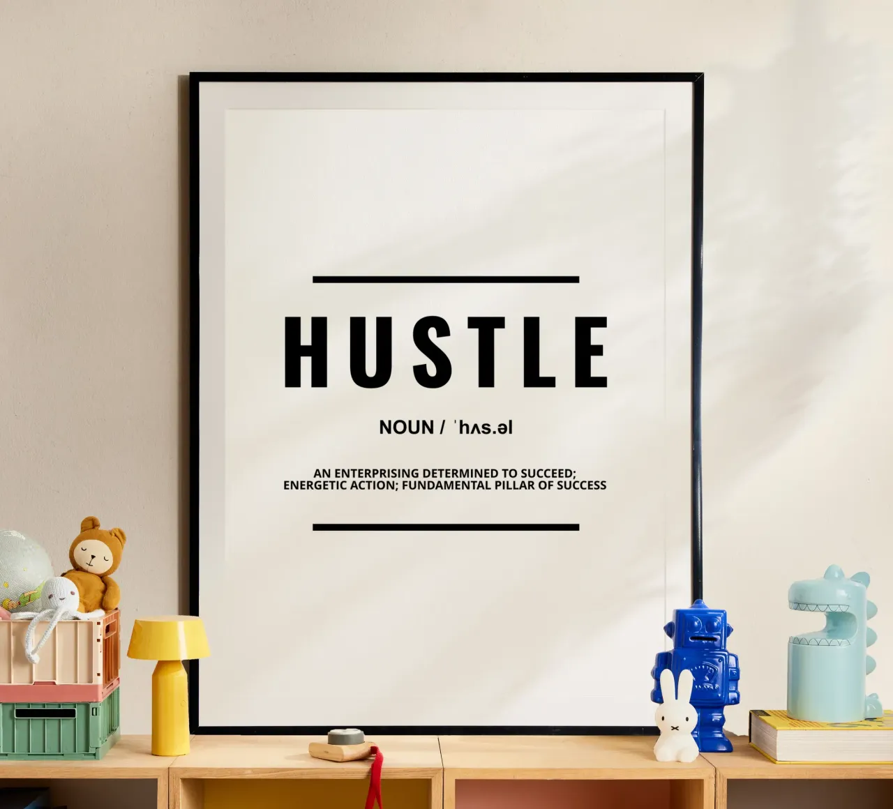 Hustle Definition | Motivationszitat Hahnemühle von Inspirify