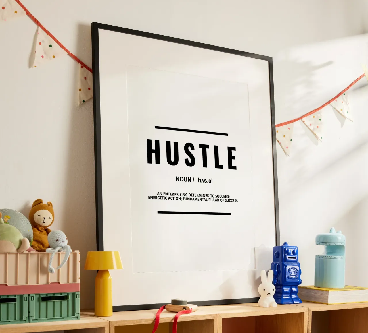 Hustle Definition | Motivationszitat Hahnemühle von Inspirify