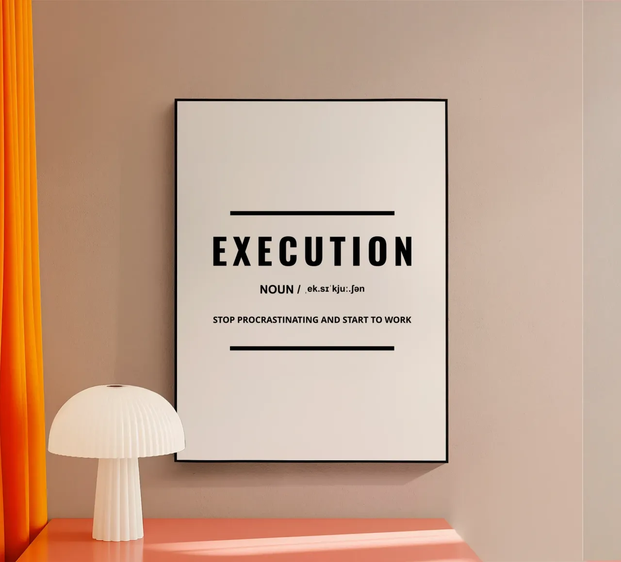 Definitie Uitvoering | Motiverende Citaat acryl van Inspirify