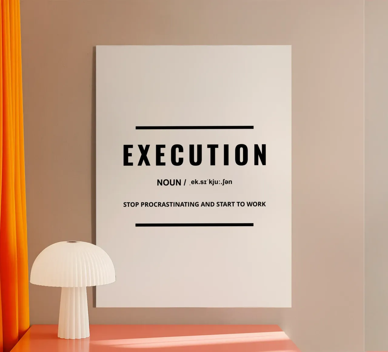 Definitie Uitvoering | Motiverende Citaat acryl van Inspirify