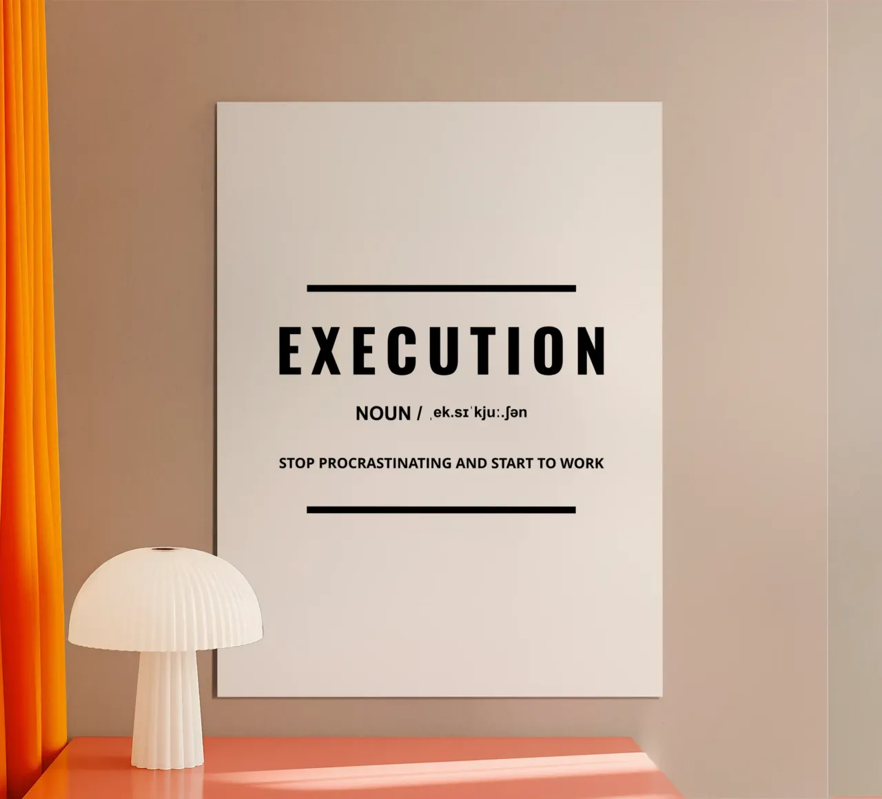 Definizione di esecuzione | Citazione motivazionale poster da Inspirify