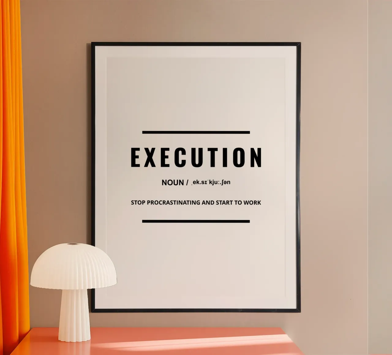 Definizione di esecuzione | Citazione motivazionale poster da Inspirify