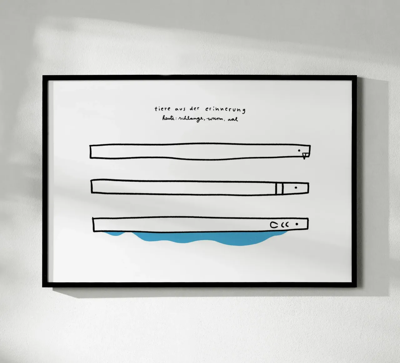 Animali a memoria: serpente, verme, anguilla poster da aucontraire