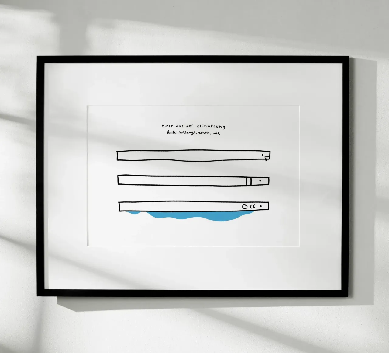 Animali a memoria: serpente, verme, anguilla poster da aucontraire