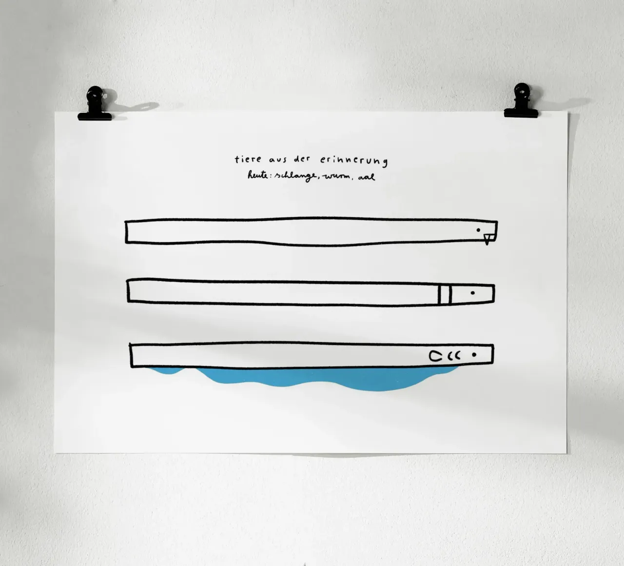 Animali a memoria: serpente, verme, anguilla poster da aucontraire