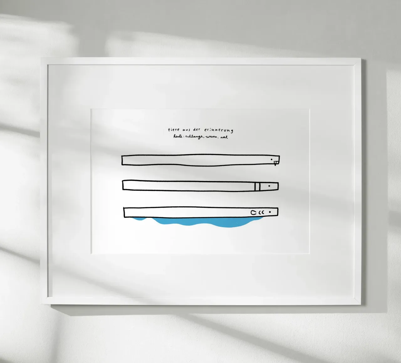 Animali a memoria: serpente, verme, anguilla poster da aucontraire