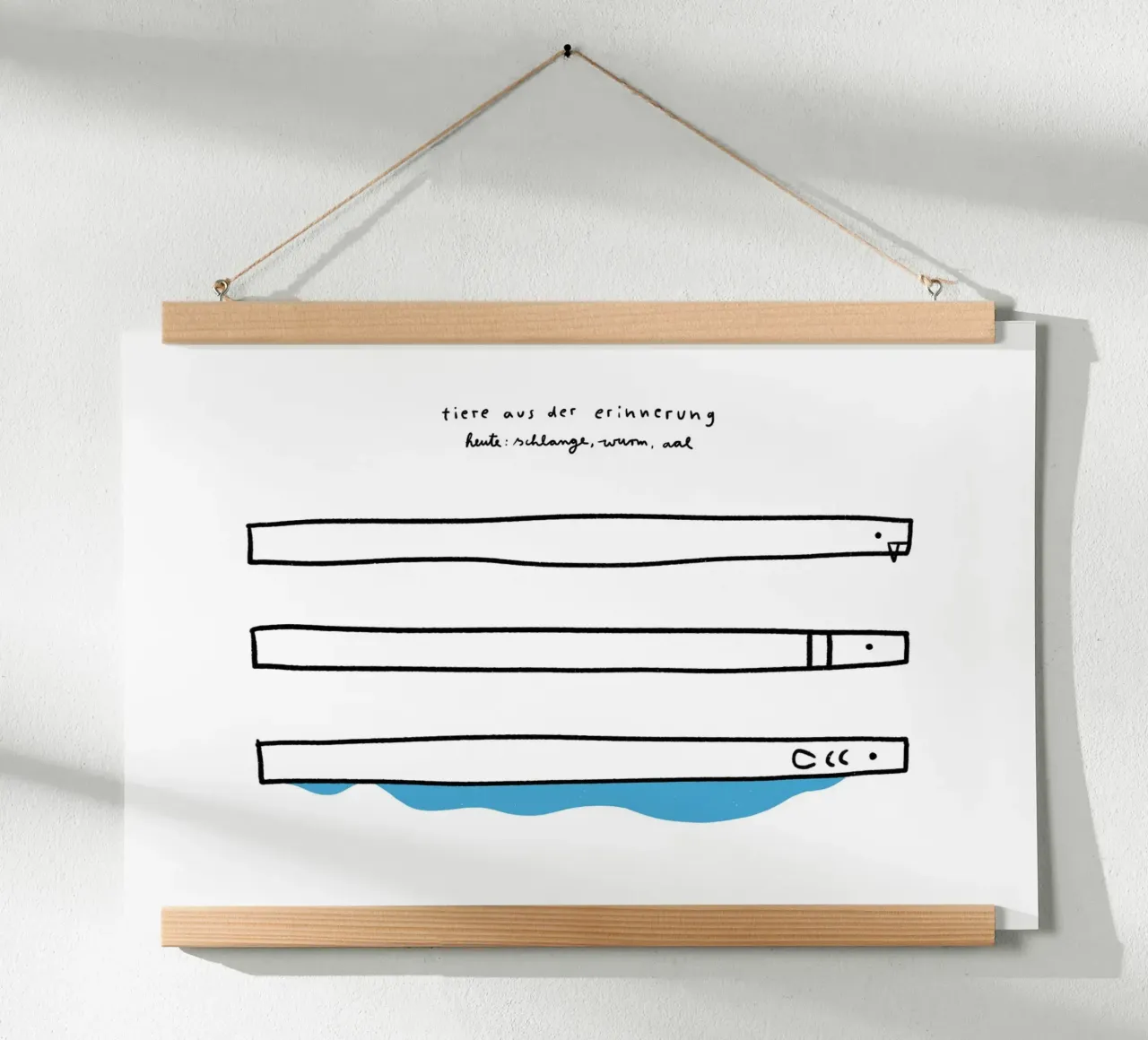 Animali a memoria: serpente, verme, anguilla poster da aucontraire