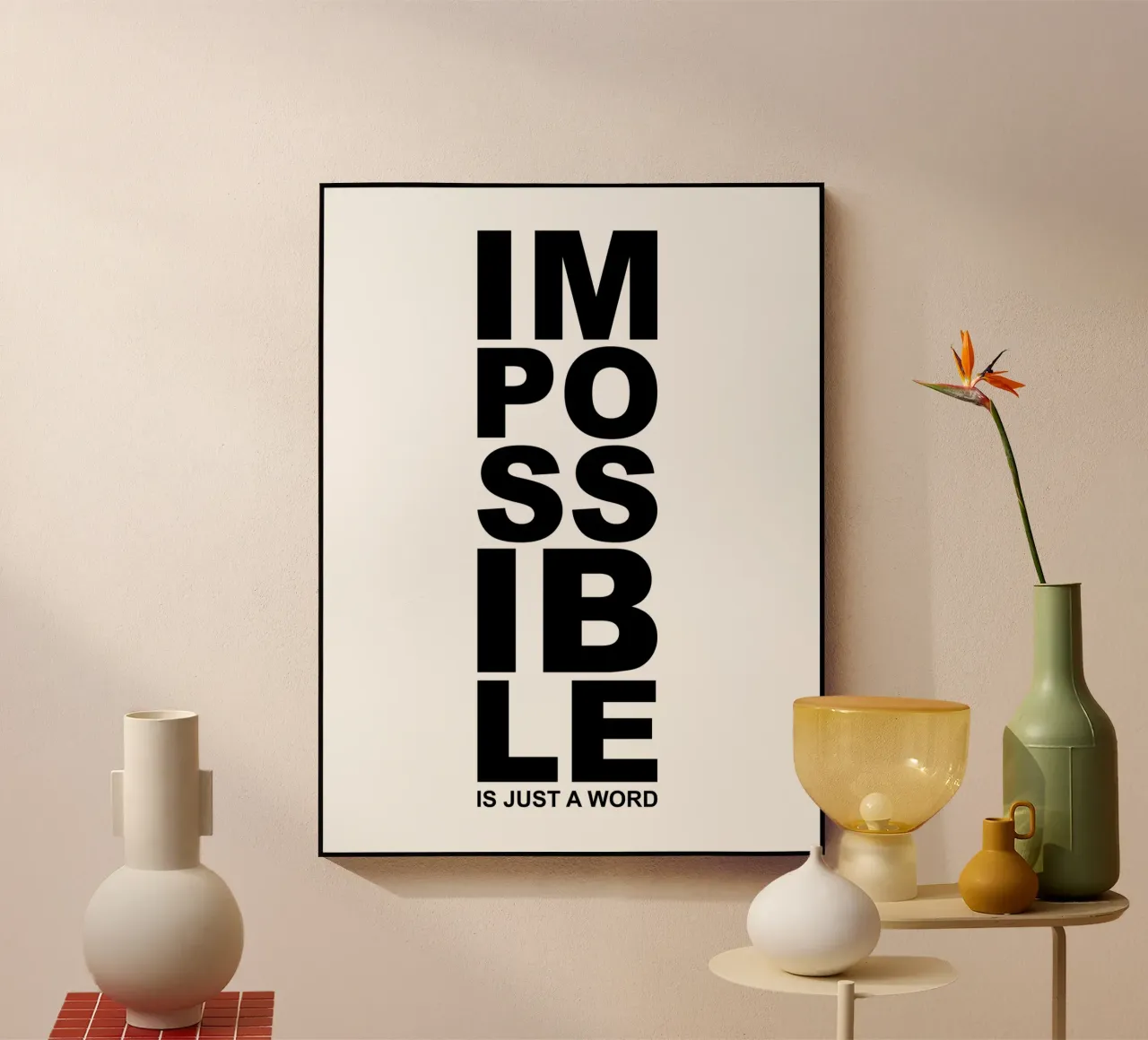 Impossibile è solo una parola plexiglass da Inspirify