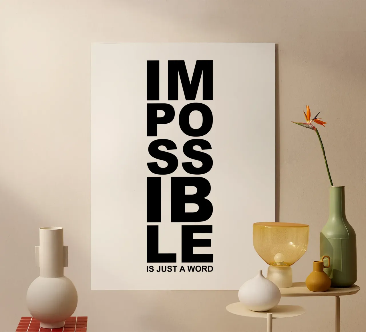 Impossibile è solo una parola plexiglass da Inspirify