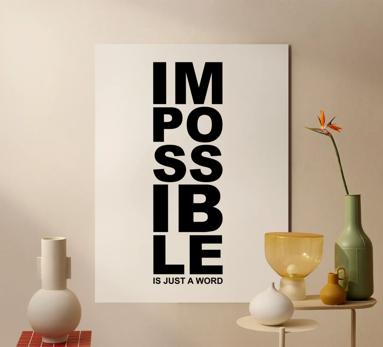 Impossibile è solo una parola alluminio dibond da Inspirify