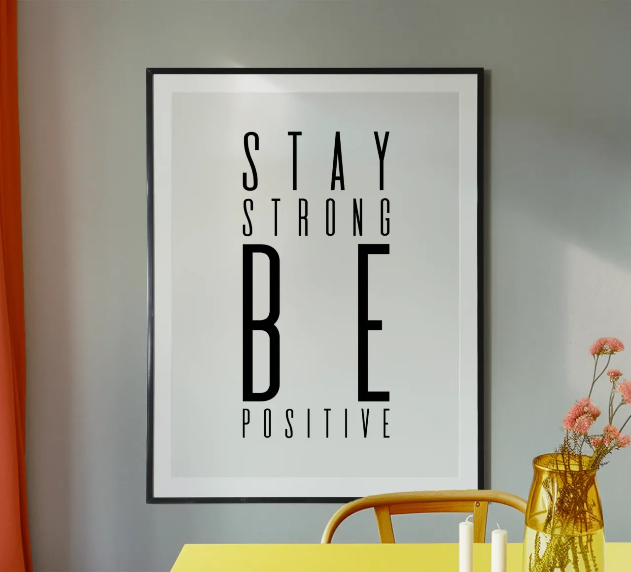 Siate forti e positivi carta hahnemühle da Inspirify