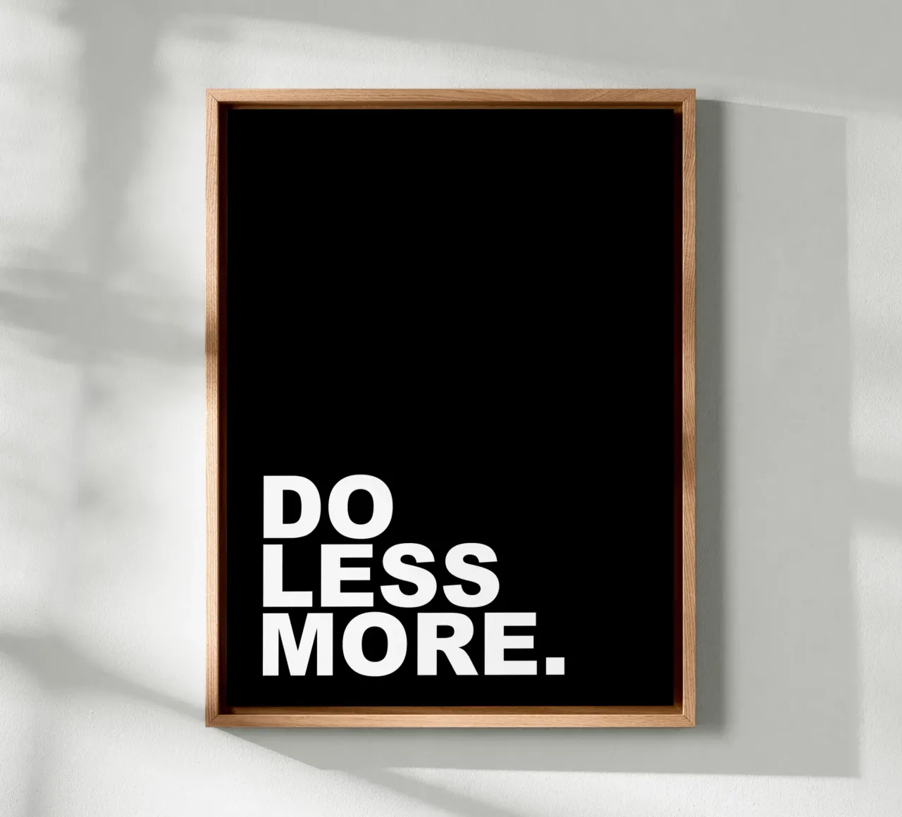 Do Less More canvas by Inspirify