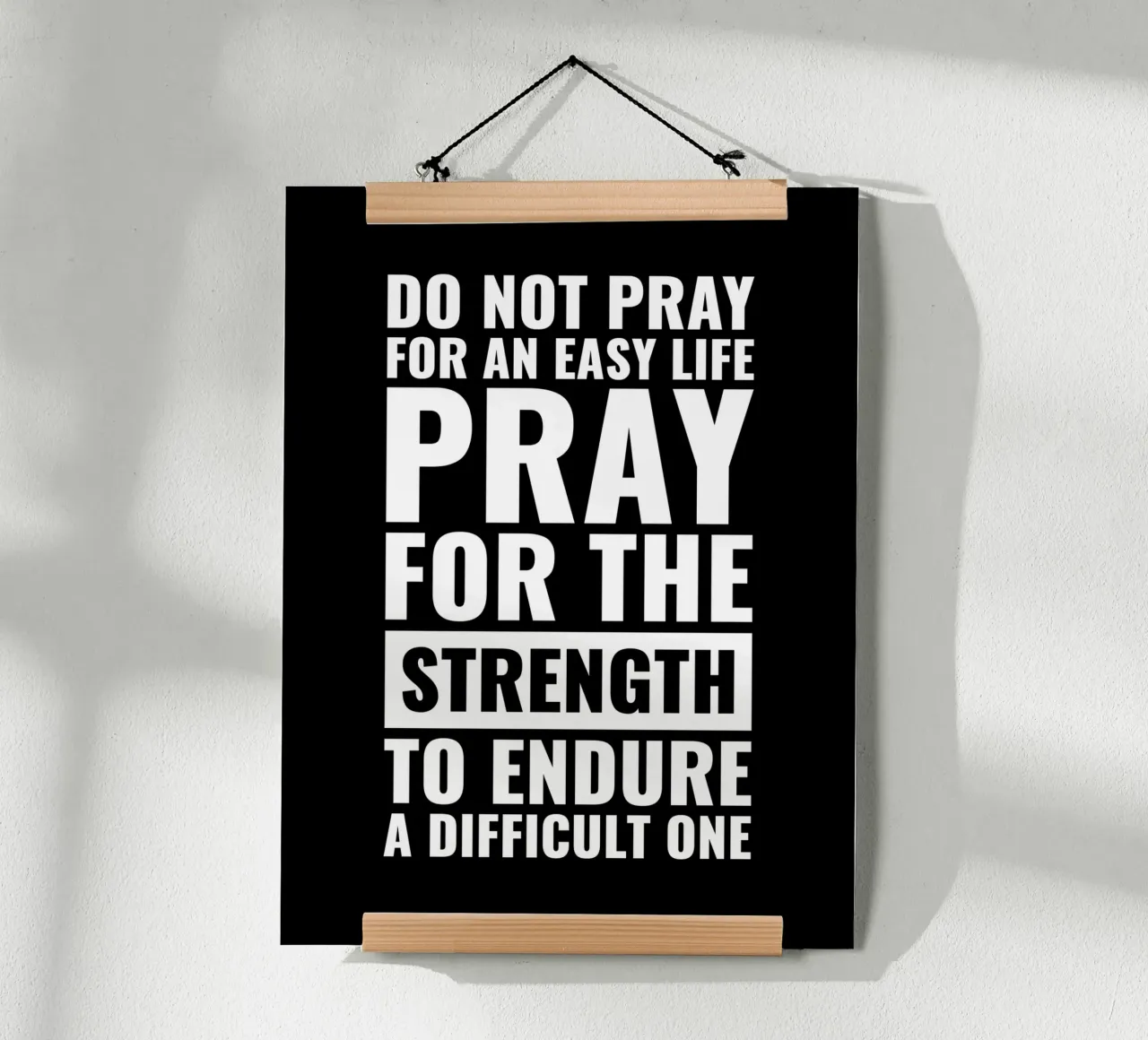 Non pregate per una vita facile poster da Inspirify