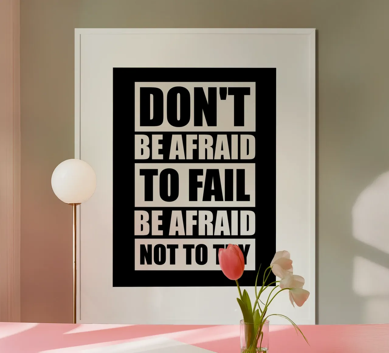 Habt keine Angst zu versagen, habt Angst es nicht zu versuchen Hahnemühle von Inspirify