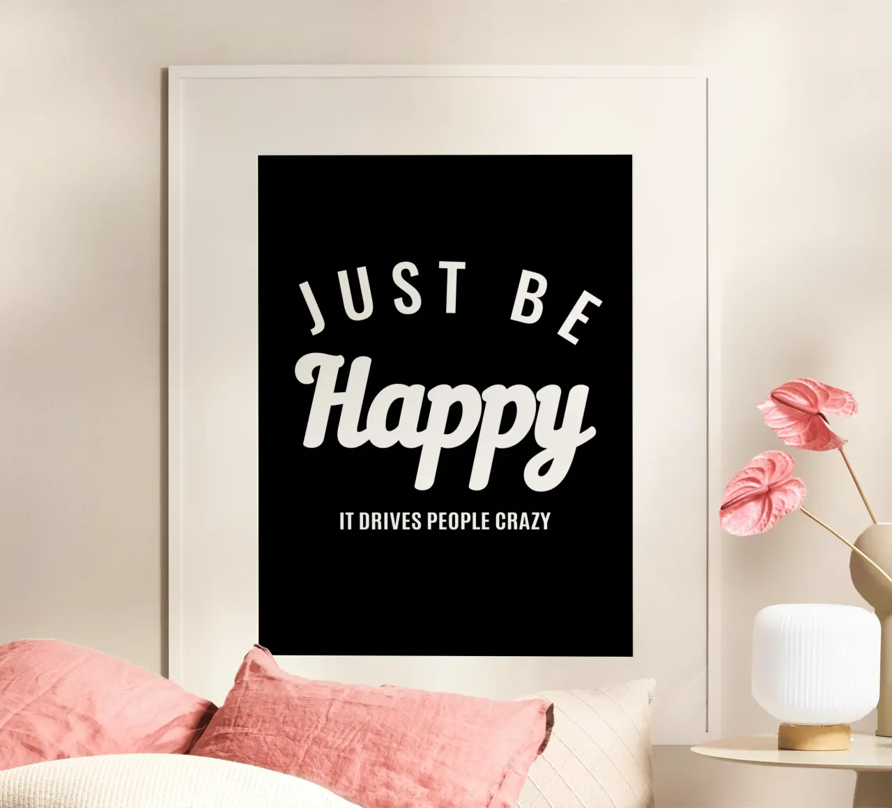 Essere felici fa impazzire la gente poster da Inspirify