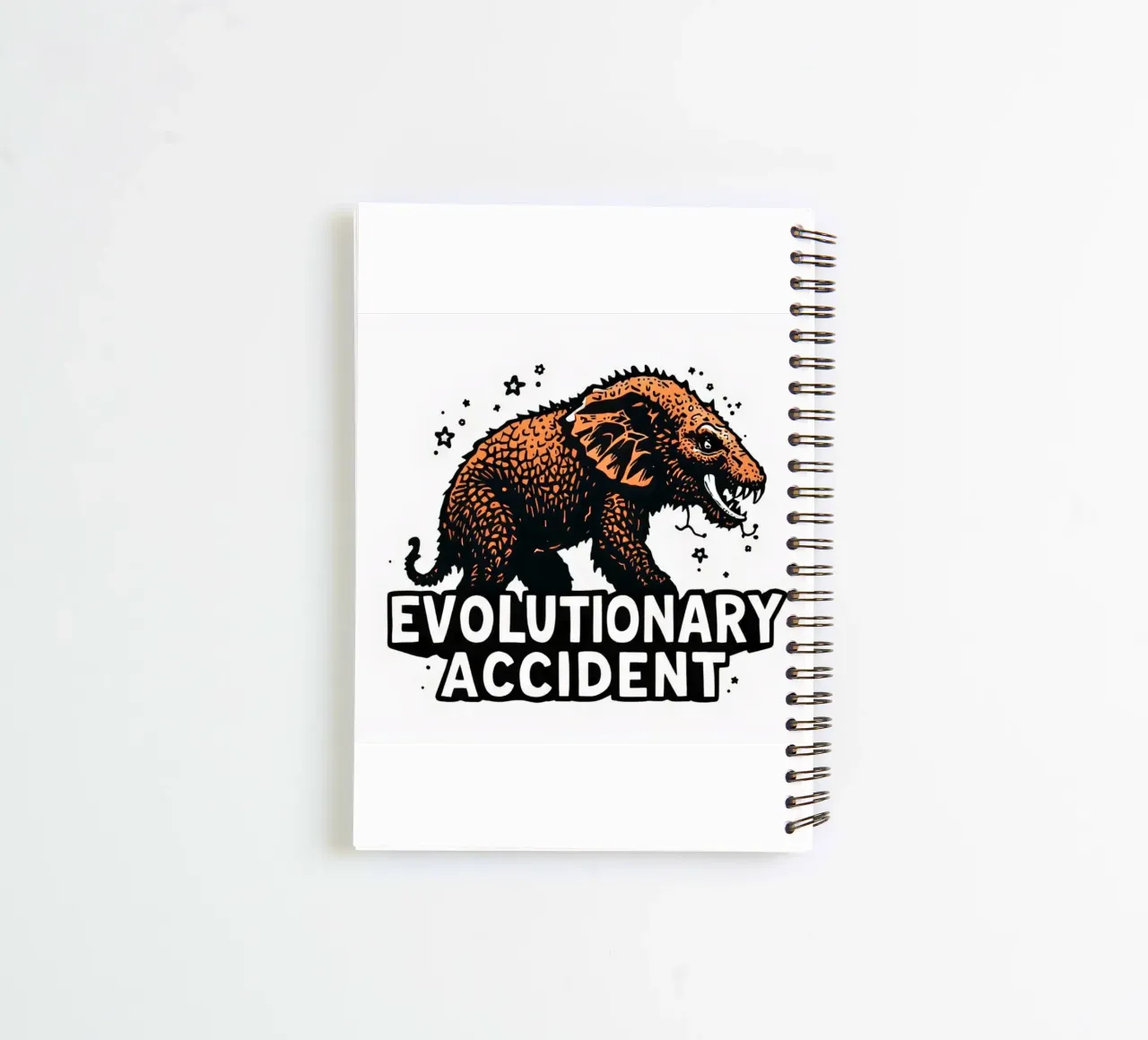 Evolutionary Accident_XL spiral notebook by Crypto_Jungle