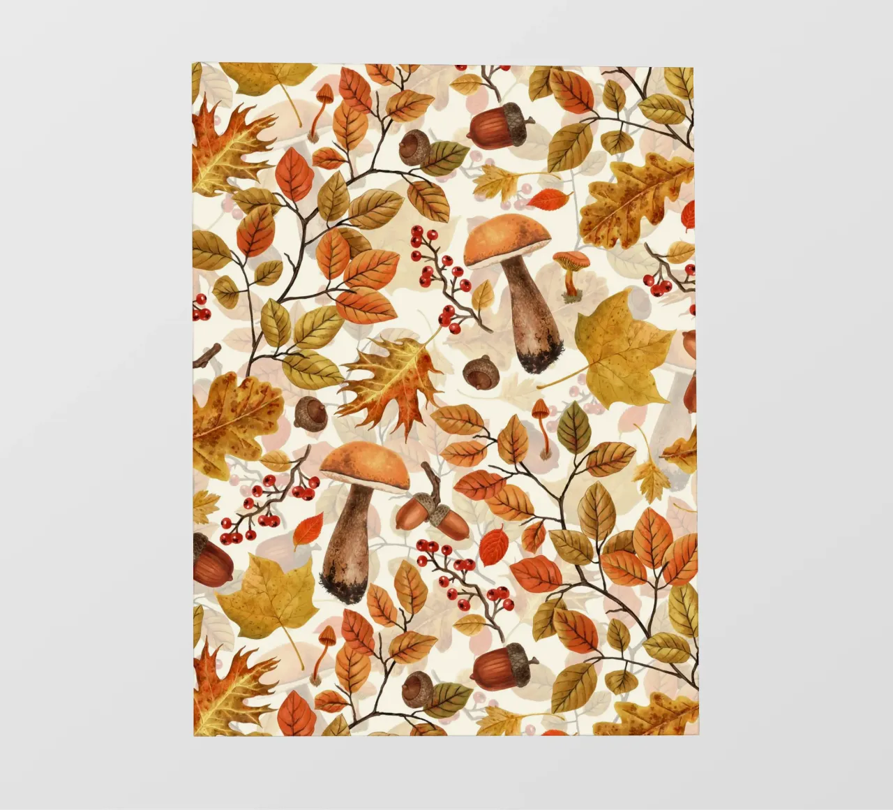 Foresta autunnale su bianco sporco telo in pvc da Painted Nature