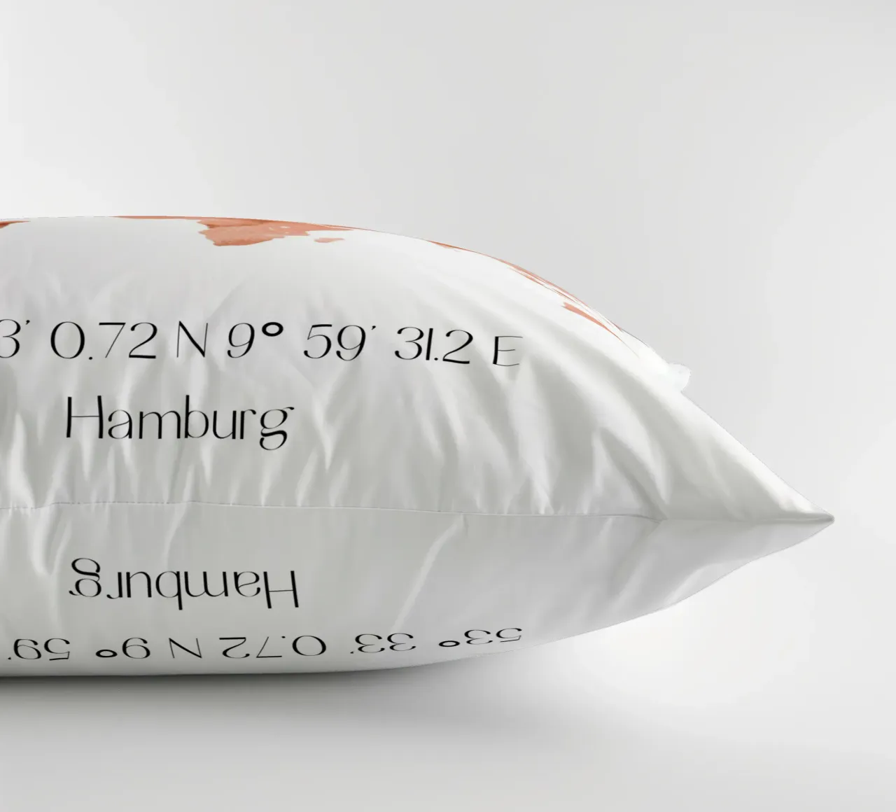 Zuhause Welt mit Koordinaten kussen van WORTSPIEL