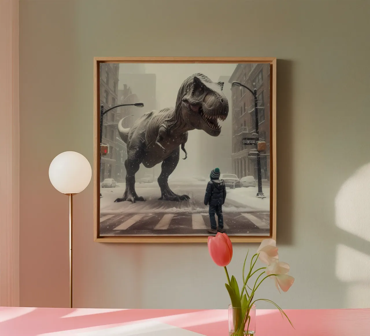 Rex tela con Cornice a cassetta da Art Unleashed