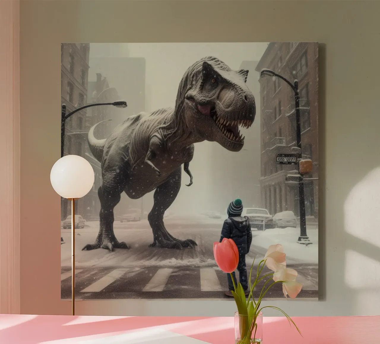 Rex tela con Cornice a cassetta da Art Unleashed