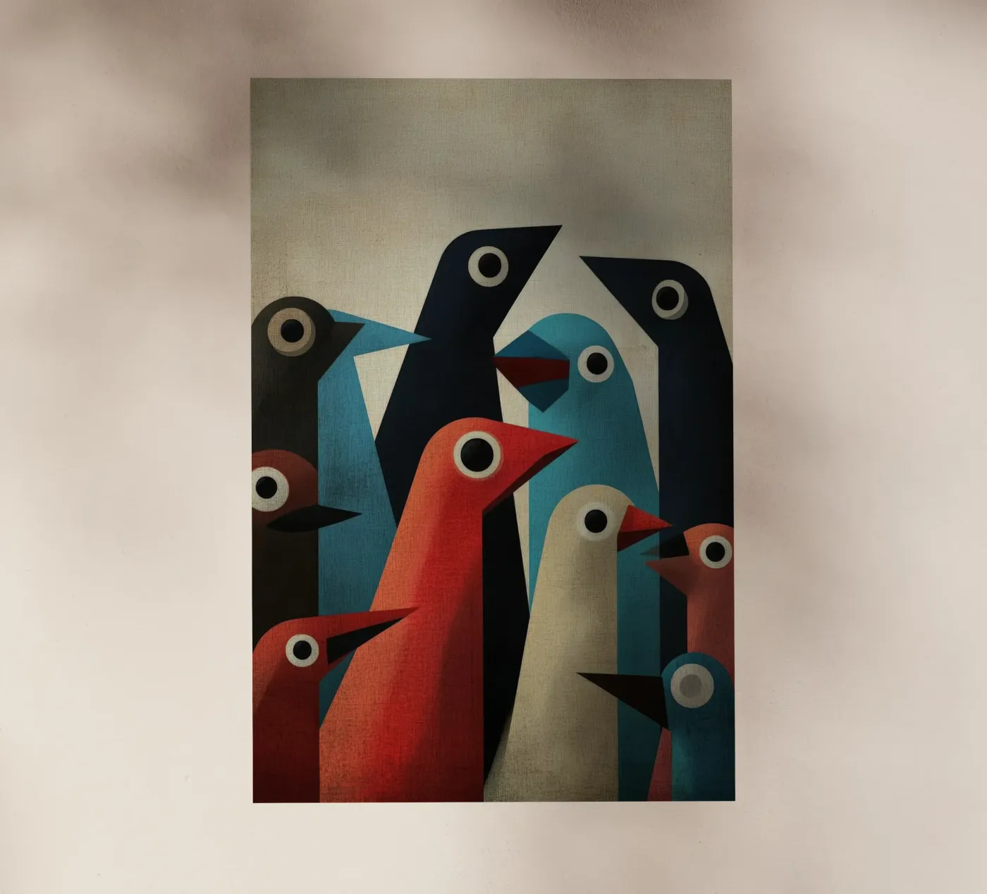 Pecking 2 backlit folie van Art Unleashed
