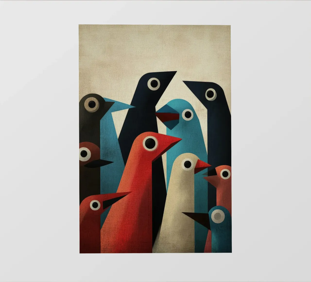 Pecking 2 pvc-zeil van Art Unleashed