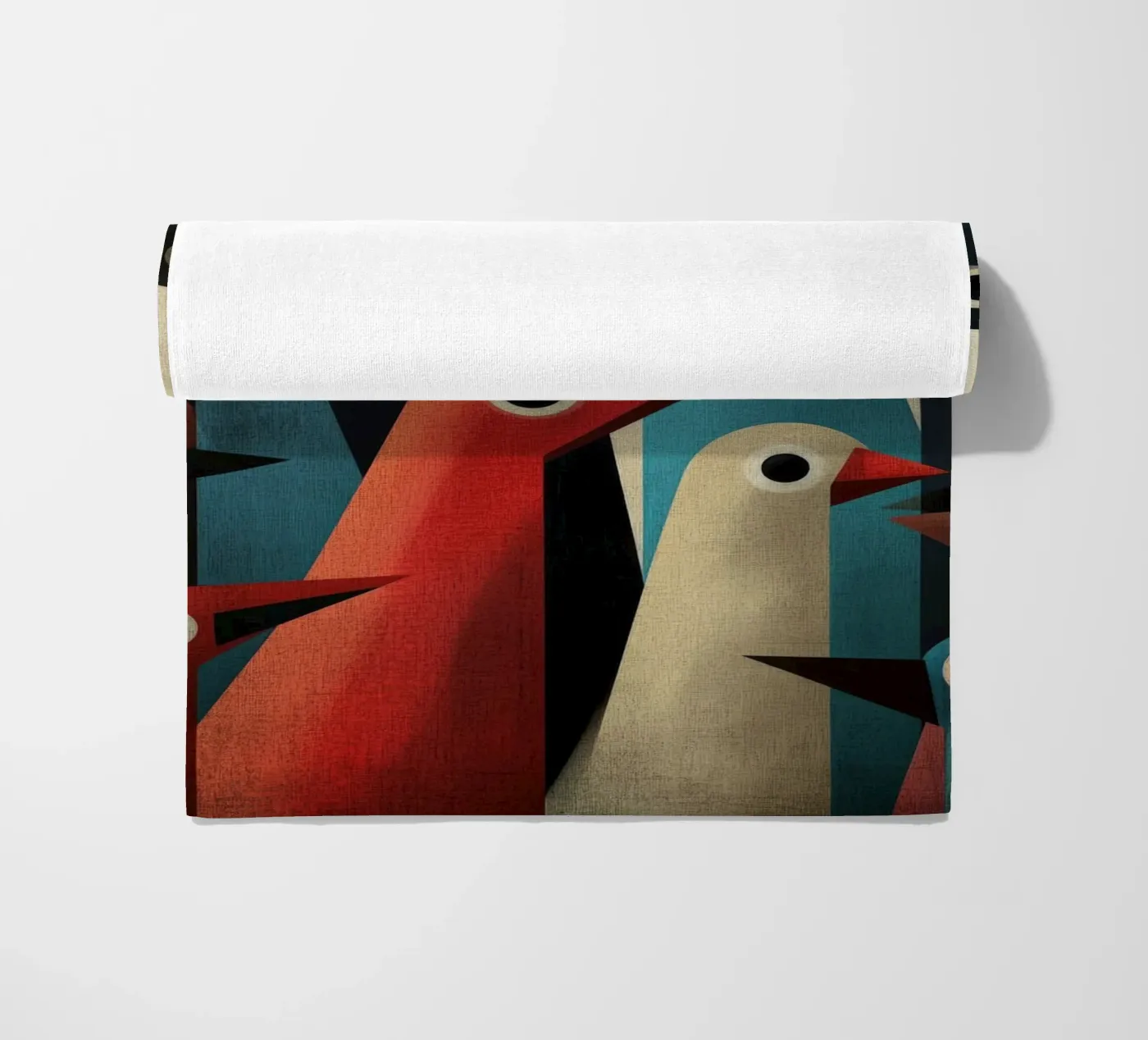 Pecking 2 beach towel by Art Unleashed