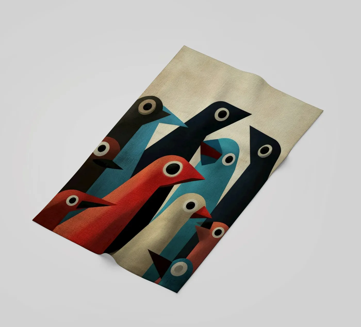 Pecking 2 beach towel by Art Unleashed