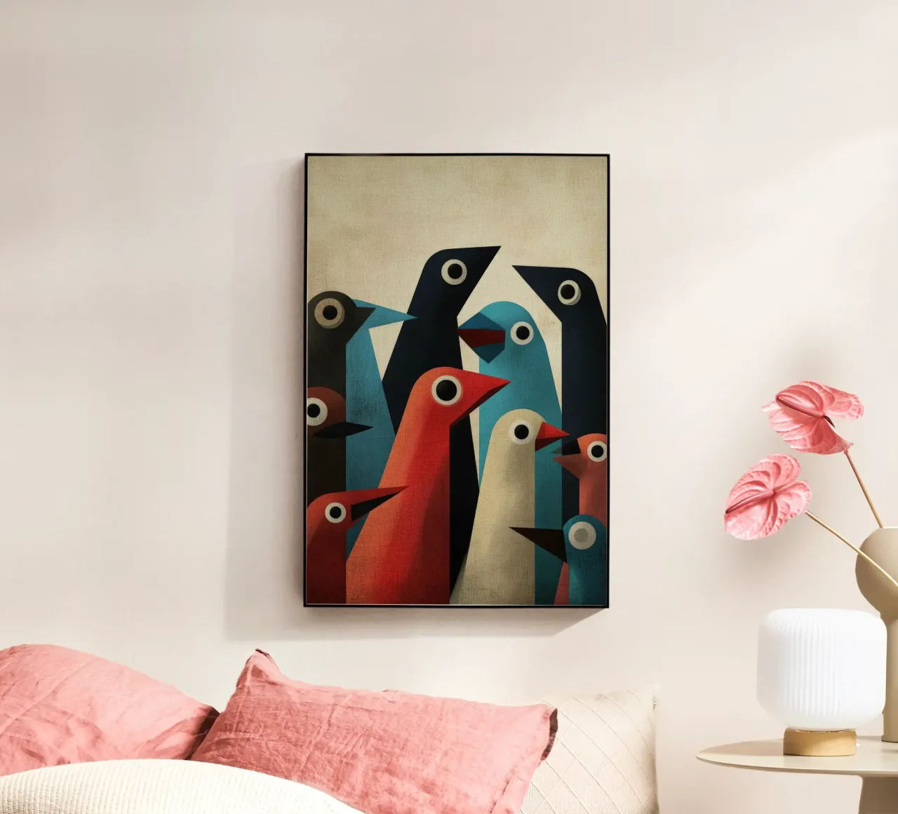 Pecking 2 acrylic glass by Art Unleashed