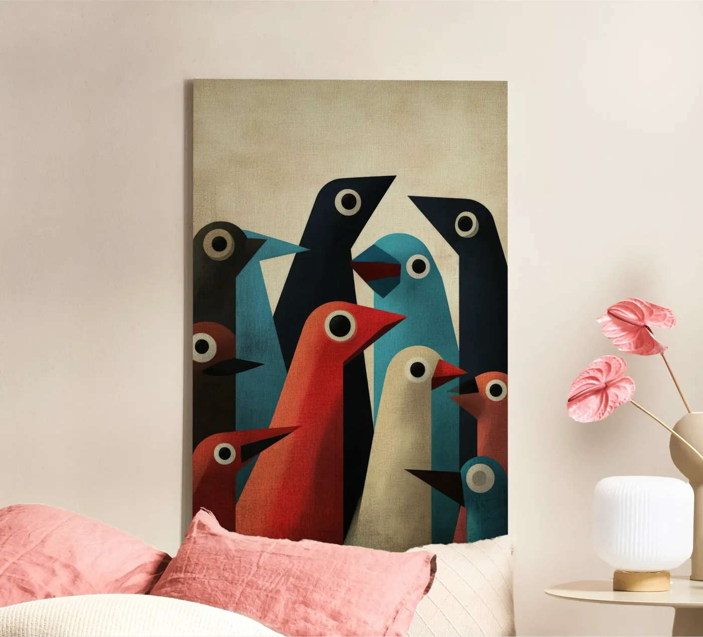 Pecking 2 canvas by Art Unleashed