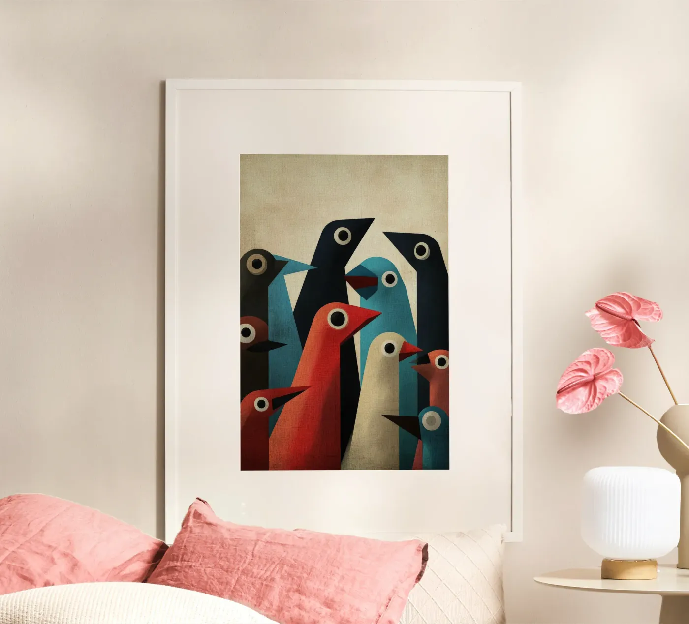 Pecking 2 poster van Art Unleashed