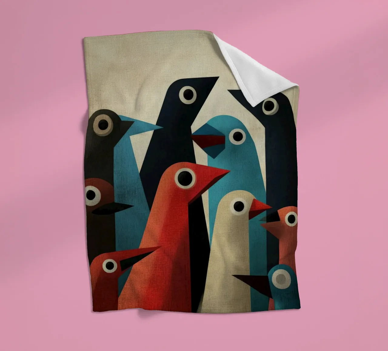 Pecking 2 Fleecedecke von Art Unleashed