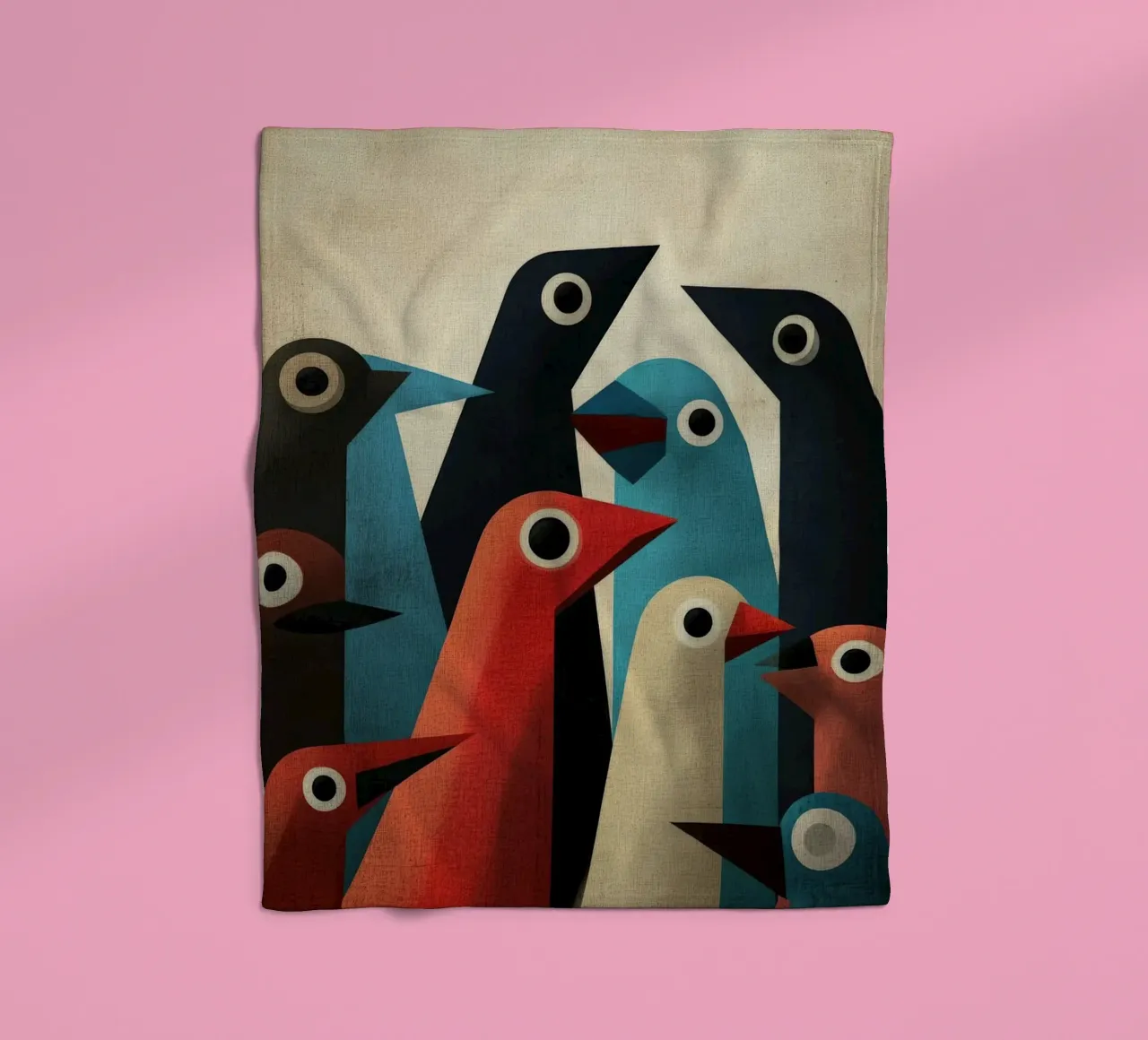 Pecking 2 Fleecedecke von Art Unleashed