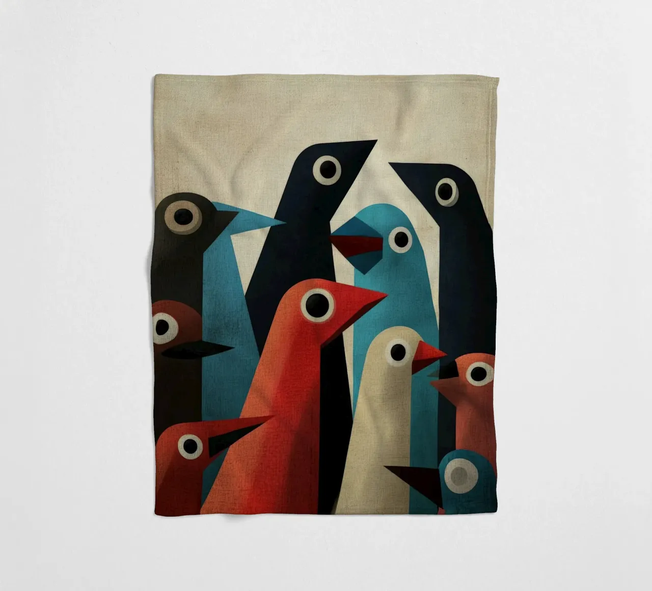 Pecking 2 Fleecedecke von Art Unleashed