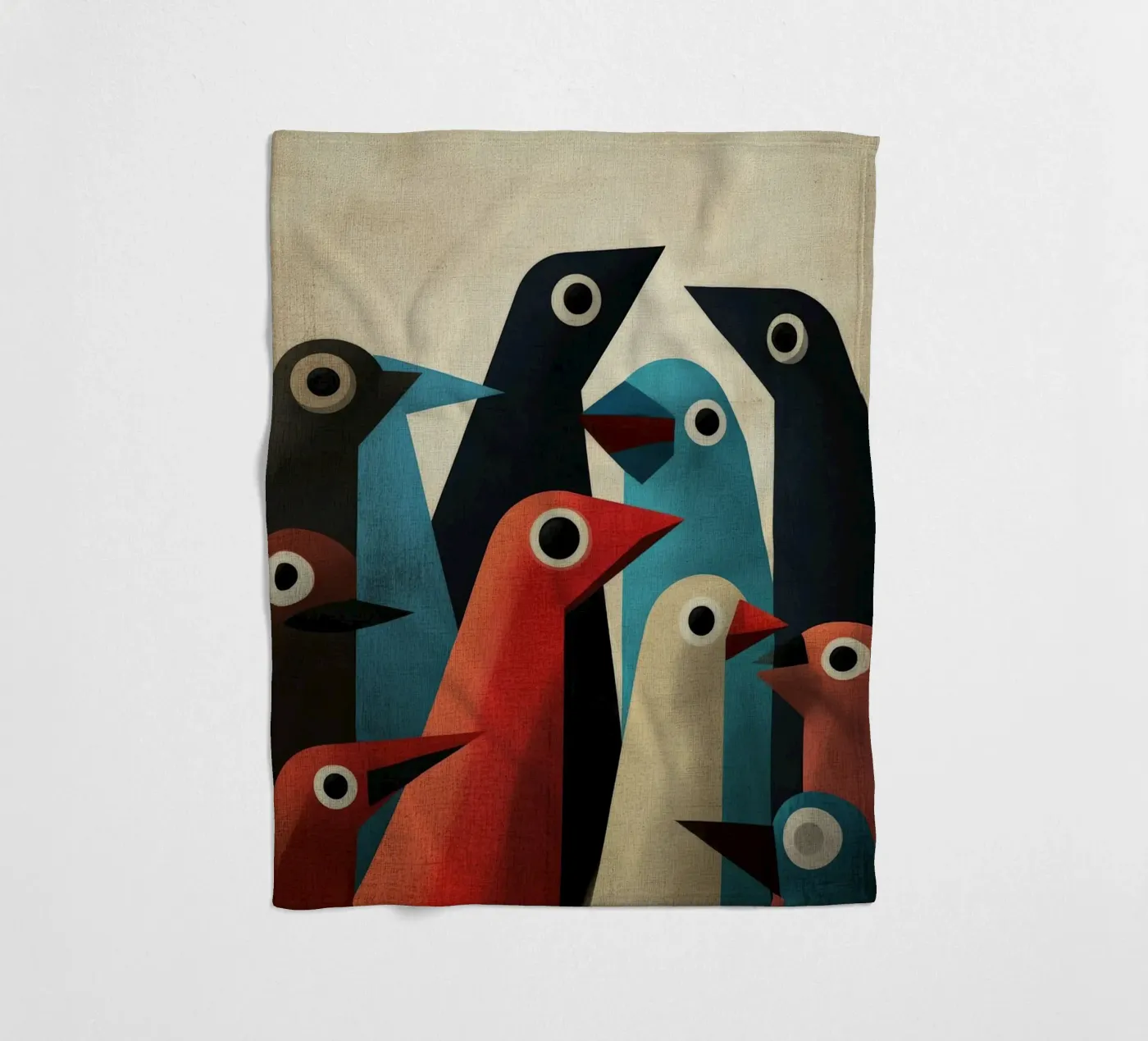 Pecking 2 Fleecedecke von Art Unleashed